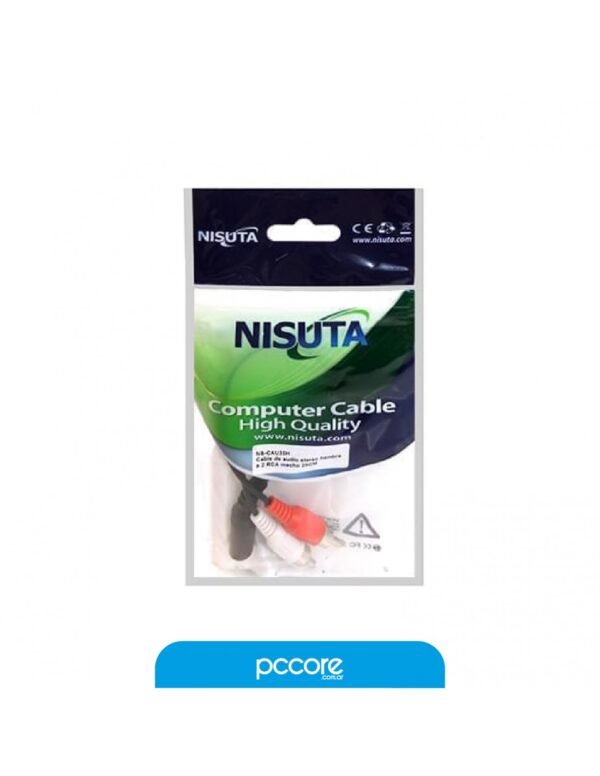 Cable Nisuta Miniplug 3.5 A RCA Macho Cau35H