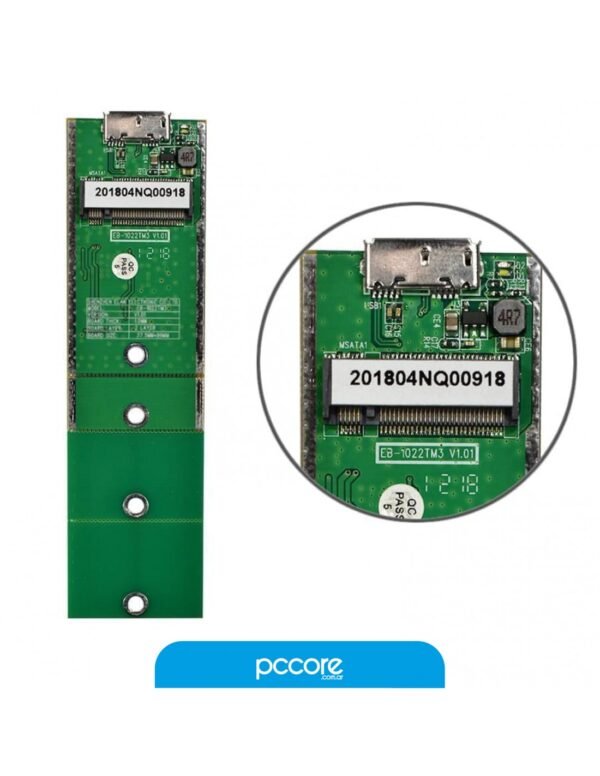 Caja Para Disco Nisuta M.2 Sata Usb 3.0 Ns-Gasam2