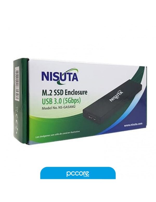Caja Para Disco Nisuta M.2 Sata Usb 3.0 Ns-Gasam2