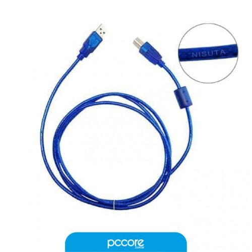 Cable Nisuta USB B 2.0 Printer 1.8M Mallado Ns-Cusb2