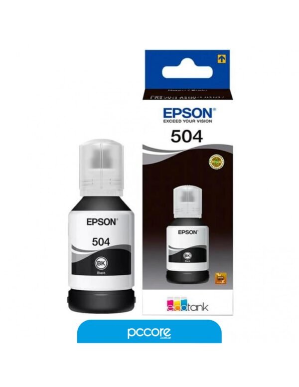 Botella De Tinta Epson 504 Negro