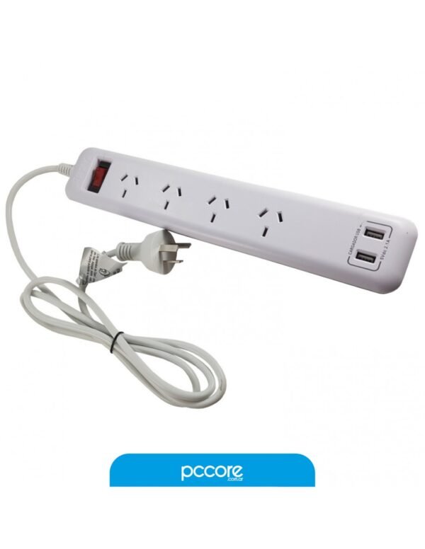 Zapatilla Multiple Trv 4 Tomas 2 USB Cable 1.5Mt