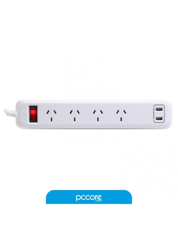 Zapatilla Multiple Trv 4 Tomas 2 USB Cable 1.5Mt