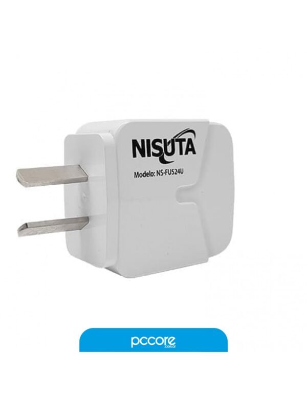 Cargador Nisuta Usb 2 Salidas 2.4A Ns-Fu524U