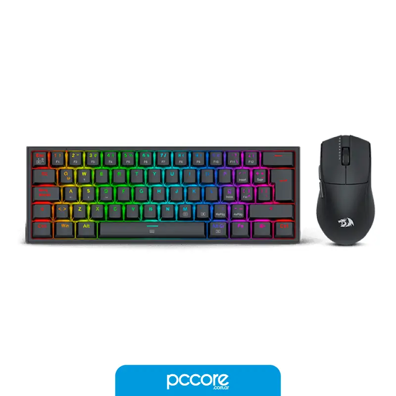 Combo Redragon Teclado Y Mouse Black 60 Usb S143-SP