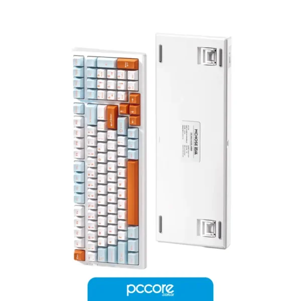 Teclado Mchose G98 Mecánico Inalámbrico Orange Switch Hyacinth