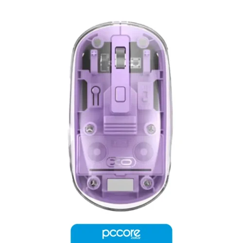 Mouse Inalambrico XO M12 Bluetooth Y USB Recargable Violeta