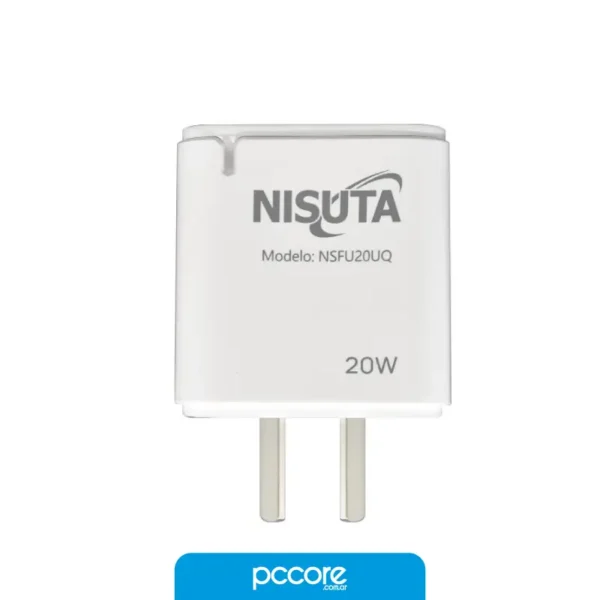 Cargador Nisuta Usb Tipo A + Tipo C PD 20W NS-FU20UQ