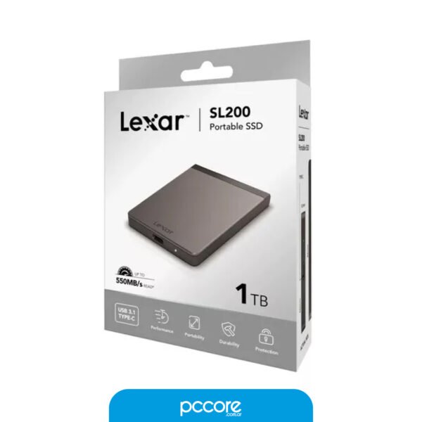 SL200 (3) Disco Externo SSD Lexar Solido 1TB