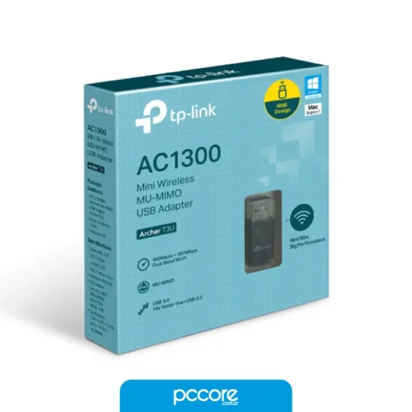 adaptador wifi usb tp link archer t3u ac1300
