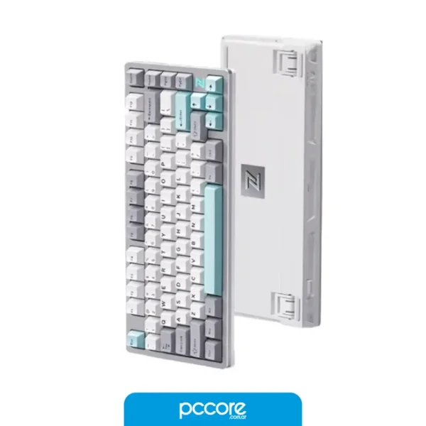Teclado Mchose Z75S-1 Mecánico Inalámbrico Grey RGB Switch Cream Shaft