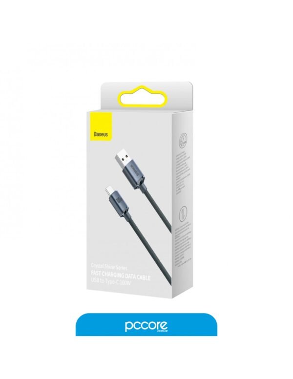 Cable Usb Baseus Tipo A A Tipo C Crystal 1.2M 100W A01205
