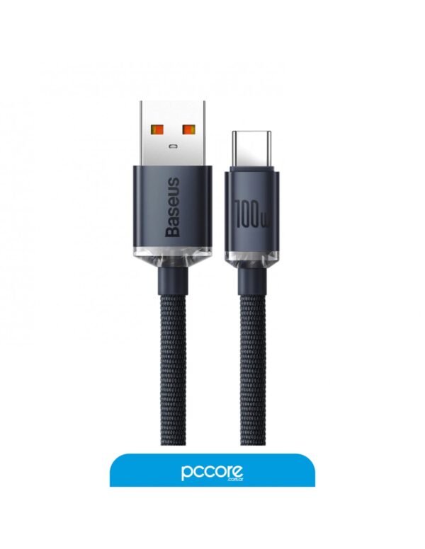 Cable Usb Baseus Tipo A A Tipo C Crystal 2M 100W A01208