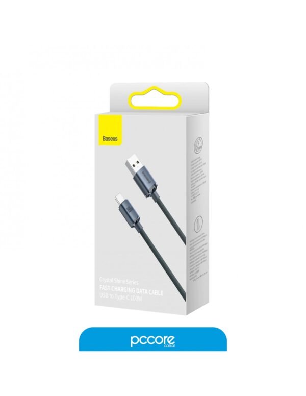 Cable Usb Baseus Tipo A A Tipo C Crystal 2M 100W A01208