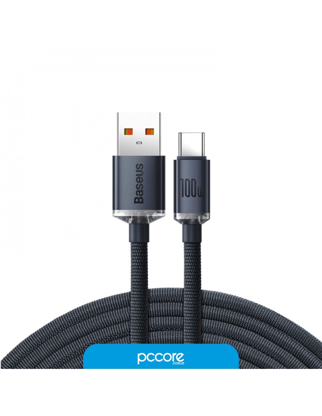 Home Cable Usb Baseus Tipo A A Tipo C Crystal 2m 100w A01208 4