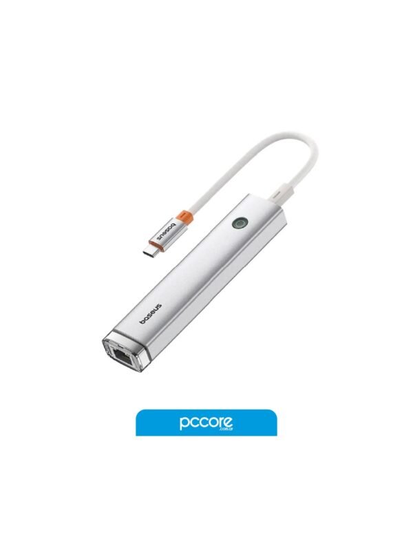 hub-usb-baseus-6-en-1-pd-hdmi-4k-usb-x2-rj45-ultrajoy-silver-1.jpg Hub Usb 5 In 1 Usb C A Usb C PD / Hdmi 4K / Usb 3.0 x2 / RJ45 Baseus UltraJoy Silver