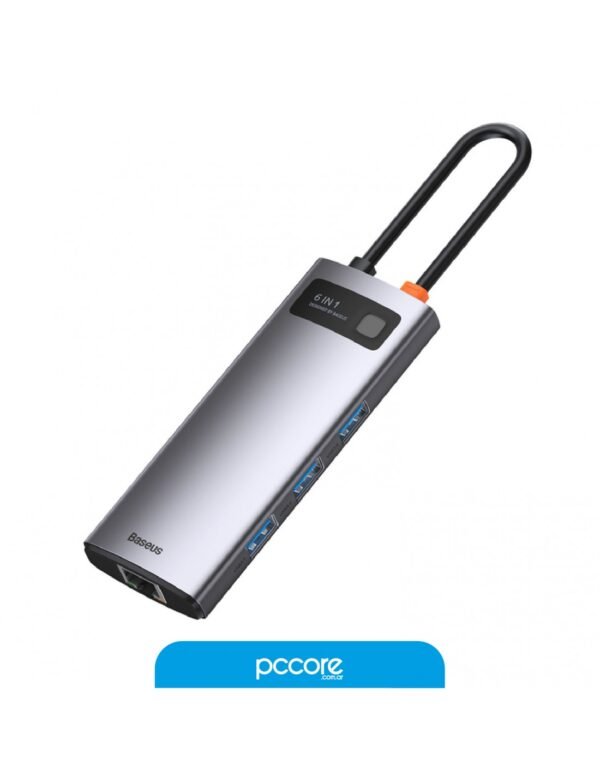 Hub Usb Baseus 6 In 1 Usb C A Usb C PD / Hdmi 4K / Usbx3 / Rj45