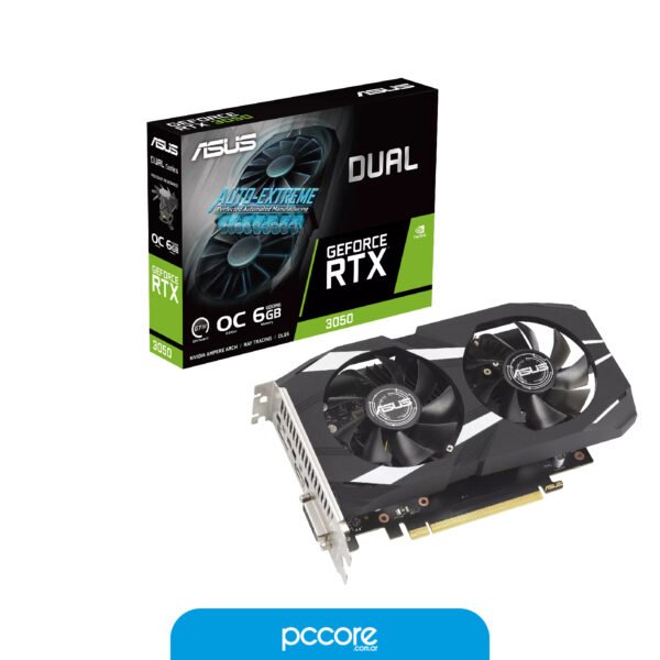 placa de video asus nvidia geforce dual rtx 3050 o6g ASUS NVIDIA GeForce DUAL RTX 3050
