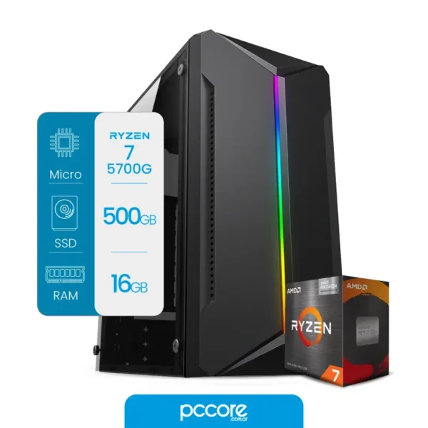 Pc AMD Ryzen 7 5700G 16GB 500SSD Wifi + BT