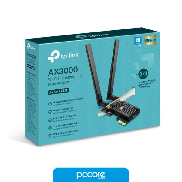 TX55EAX3000-15 Adaptador Wifi Interno Tp-Link Archer TX55E AX3000 Wifi 6 PCI Bluetooth