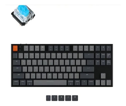 Teclado Keychron K3 Pro 75 Low Profile Mecánico Inalámbrico Bluetooth Black Blue Switch Gateron