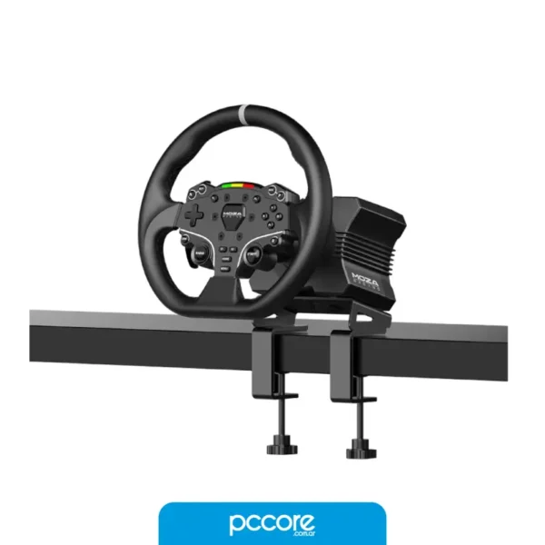 R5RS20-14 Volante MOZA R5 Bundle RS20 Base Direct Drive + Volante + Pedales Acero