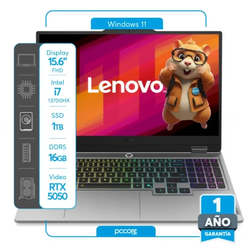 Notebook Lenovo LOQ I7-13700HX 16GB DDR5 1TB 15.6 RTX5050 8GB 440 IA TOPS Win11H