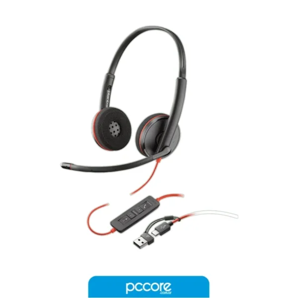 Auricular con Micrófono Poly Blackwire 3220 1