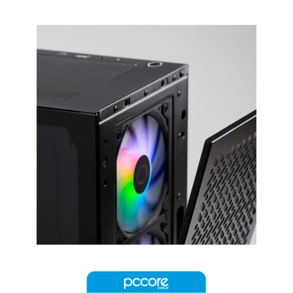 gabinete cooler master elite 302 black 3 fans argb s/fuente