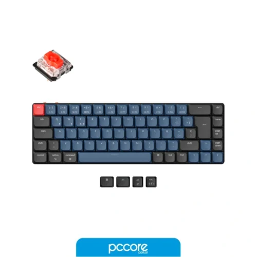 Teclado Keychron K7 Pro 65 Low Profile Mecánico Inalámbrico Bluetooth Blue Switch Red
