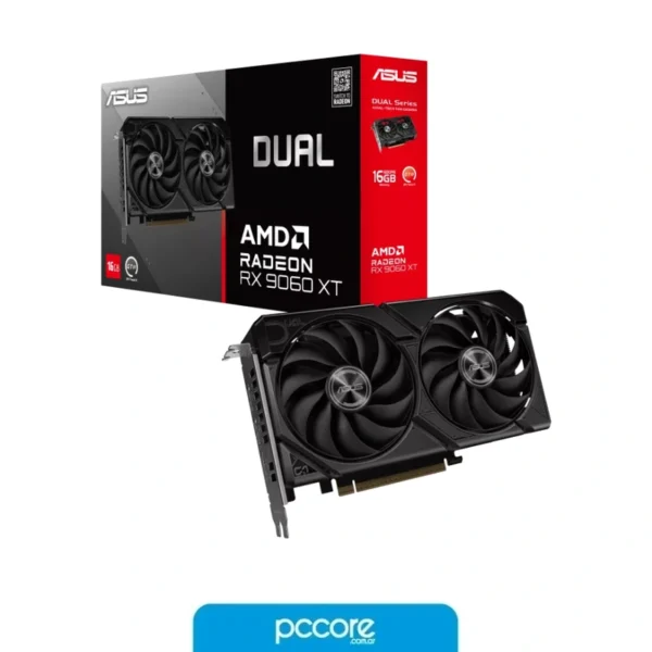 placa de video asus amd radeon dual rx9060xt 16gb Asus amd radeon dual rx9060xt
