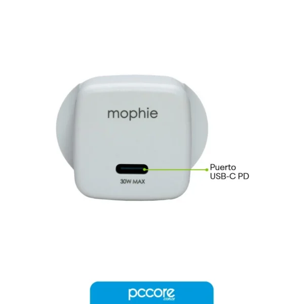 cargador mophie apple certified usb tipo c 30w white Cargador Mophie