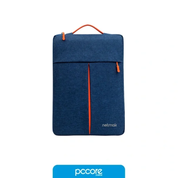 funda notebook 15.6 netmak nm fn16 b bolsillo frontal azul Funda notebook netmak