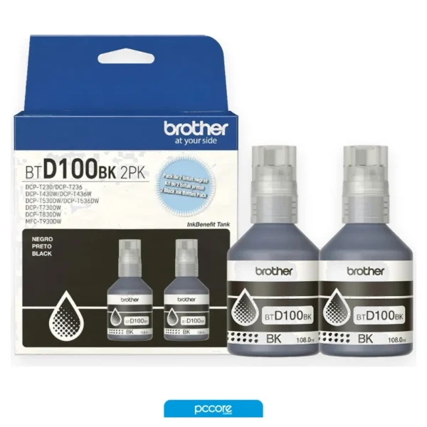 botella de tinta brother btd100 negra pack de 2 botella de tinta brother btd100 negra pack de 2
