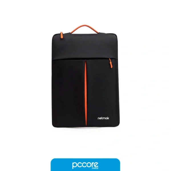 funda notebook 15.6 netmak nm fn16 bolsillo frontal negro Funda notebook 15.6