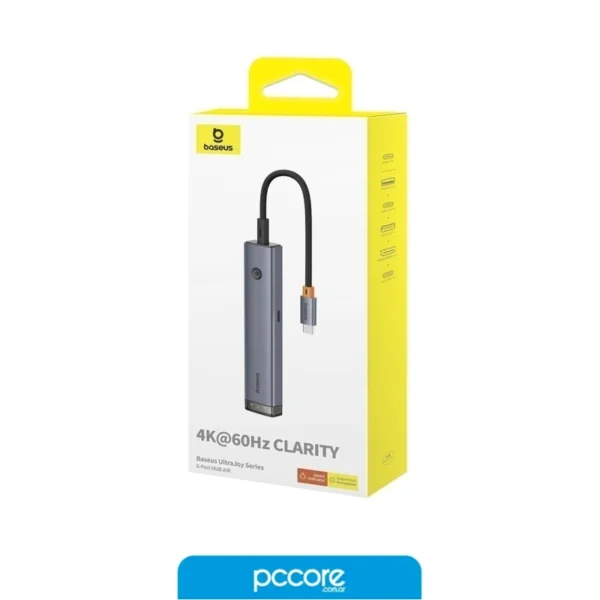 hub usb 6 in 1 usb c a usb c pd / hdmi 4k / usb c 3.0 / usb a 3.0 x3 baseus ultrajoy hub usb 6 in 1 usb c a usb c pd / hdmi 4k / usb c 3.0 / usb a 3.0 x3 baseus ultrajoy