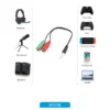 adaptador noga plug 3.5mm 1 hembra a 2 machos