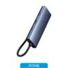 hub usb 7 in 1 usb c a usb c pd / hdmi 4k / usb 3.0 x3 / micro sd / sd baseus ultrajoy clarity hub usb 7 in 1 usb c a usb c pd / hdmi 4k / usb 3.0 x3 / micro sd / sd baseus ultrajoy clarity