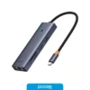 hub usb 7 in 1 usb c a usb c pd / hdmi 4k / rj45 / usb 3.0 x2 / sd / microsd baseus ultrajoy