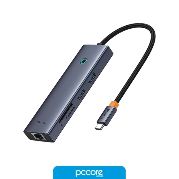 hub usb 7 in 1 usb c a usb c pd / hdmi 4k / rj45 / usb 3.0 x2 / sd / microsd baseus ultrajoy