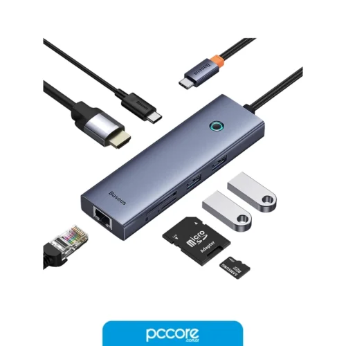 Hub Usb 7 In 1 Usb C A Usb C PD / Hdmi 4K / RJ45 / Usb 3.0 x2 / SD / MicroSD Baseus UltraJoy