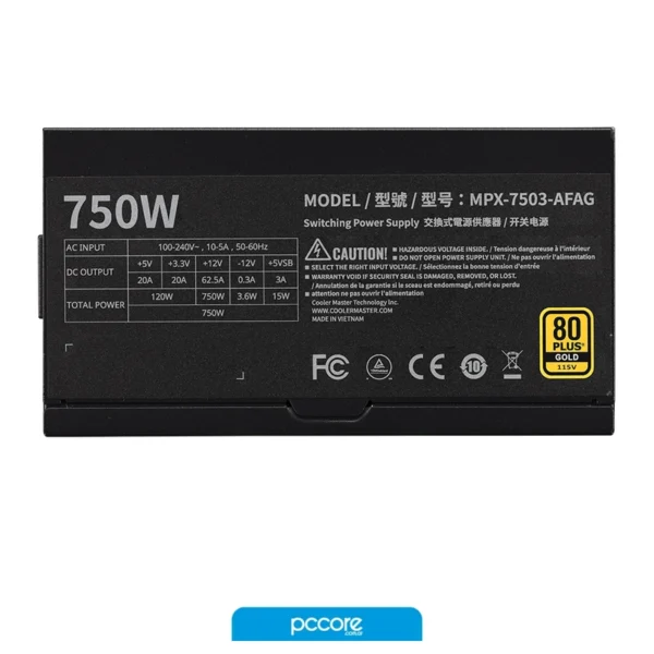 Fuente 750W Cooler Master