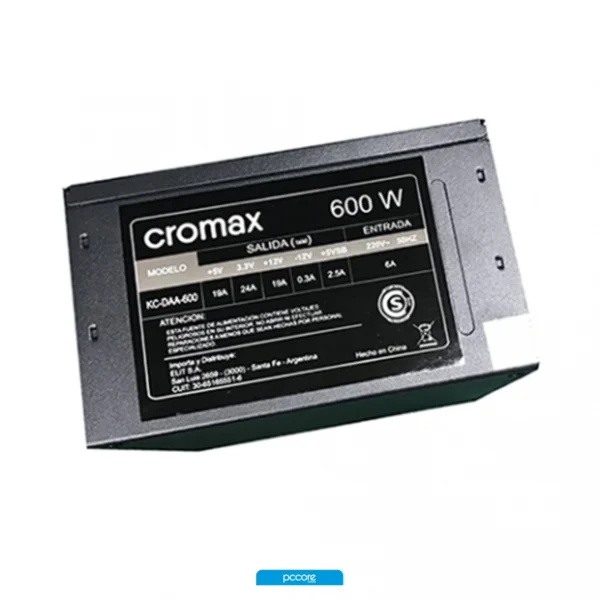 fuente 600w cromax kc daa 600