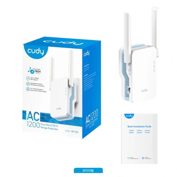 repetidor wifi cudy m1300 pack 2 ac1200 mesh