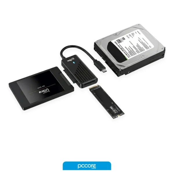 conversor nisuta usb 3.0 a sata y nvme m.2 p/ disco 3.5 ns adusis5