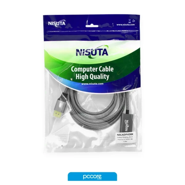 cable nisuta displayport a hdmi 8k 1.8m ns cadphd8k cable nisuta displayport a hdmi 8k 1.8m ns cadphd8k