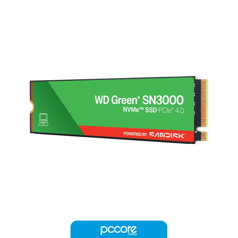 SSD M.2 NVMe WD Green SN3000 2TB, PCIe Gen4 x4, 400 MB/s