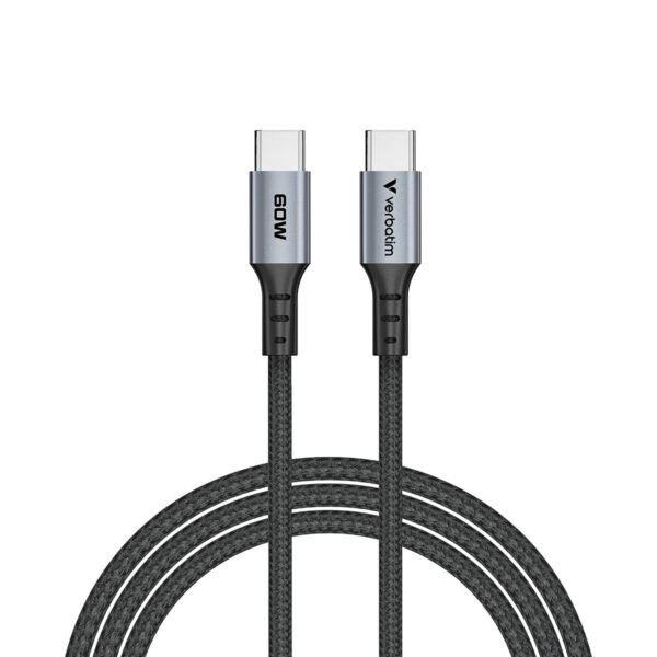 Cable de Carga y Sincronización de datos USB-C Verbatim 31848 100W 120Cm con Display, Negro