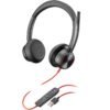 Auricular con Micrófono Poly Blackwire 8225 USB-A Microsoft Teams Certified + Adaptador USB C-A 8X225AA
