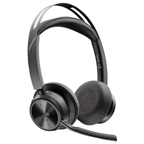 Auricular con Micrófono Poly Voyager Focus 2 BT Teams Certified + Adaptador y Soporte de Carga 9T9J6AA